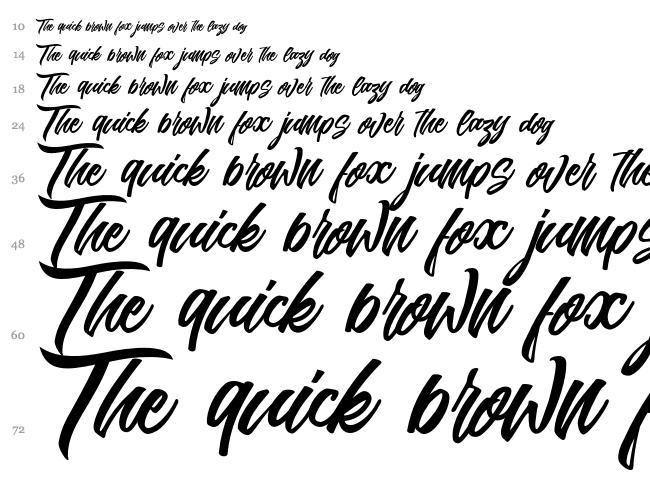 Sunday Morning font waterfall